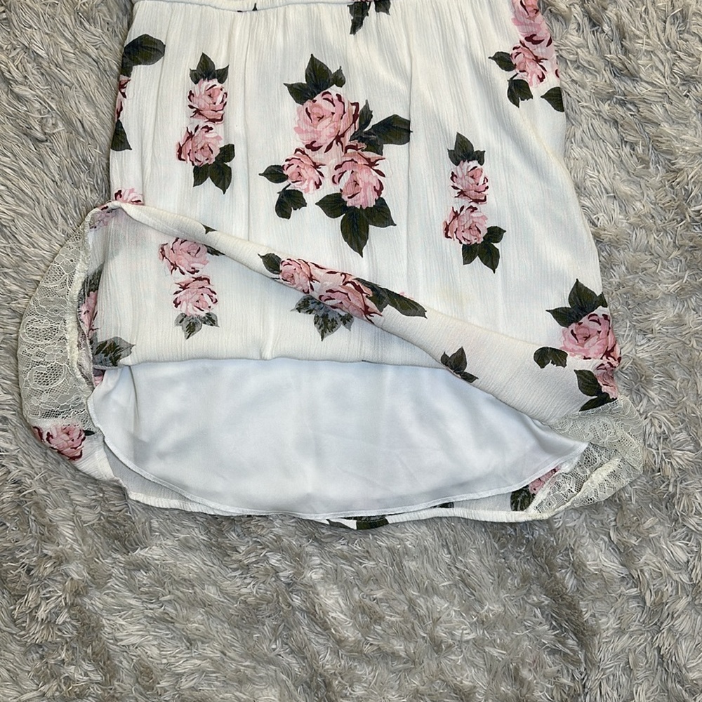 Guess White and Pink Floral Dress Small - Picture 4 of 8
